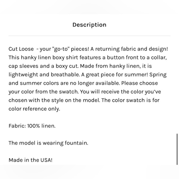 Cut Loose Hanky Linen 100% Boxy Shirt Blue Stripe Lagenlook , Large - Picture 9 of 9